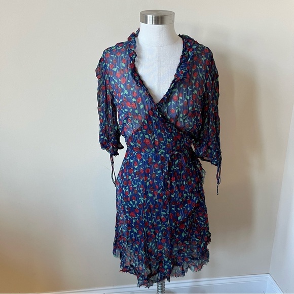 The Kooples floral rosa wrap dress 17568 - Picture 2 of 9